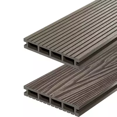 Террасная доска Decking Urban пустотелая дерево вельвет Венге (темный орех) 150х 24мм