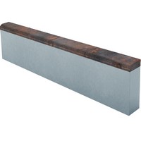Бордюр тротуарный CMX1 Турмалин верхний прокрас на белом / сером цементе основа - серый цемент 1000*200*80мм Лидер 40